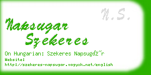 napsugar szekeres business card